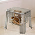 Generic Clear Acrylic Stool - Clear Portable Chair for Bedside and Vanity with Storage Shelf | Premium PET Material