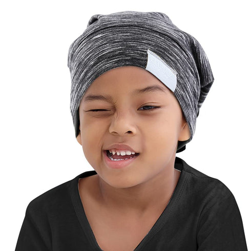 Kids Beanie Sleep Hats Bonnet for Night Sleeping Cap, Silky Lined Satin Bonnet with Adjustable Elastic Band for Natural