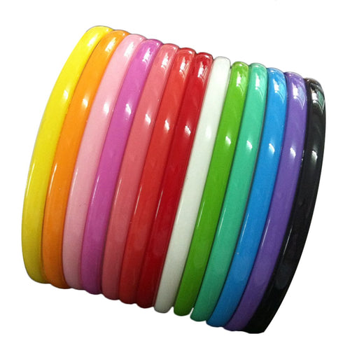 Yazon 8mm Colorful Plastic Teeth Headbands for Girls & Women, Pack of 13