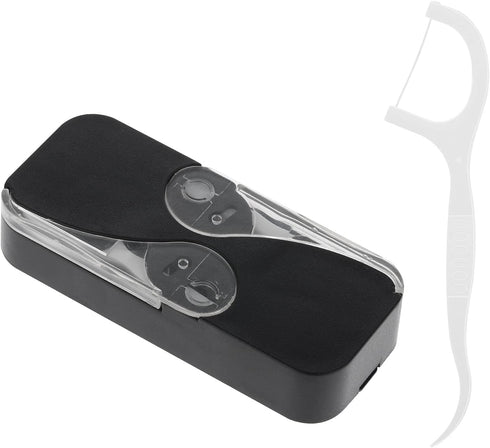 Automatic Dental Floss Case, Portable Flosser Dispenser, Travel Organizer with 10 Floss Picks for Teeth Cleaning