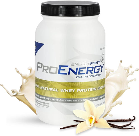 EnergyFirst Vanilla Whey Protein Isolate - Grass-Fed, Gluten-Free | 2lb, 37 Servings