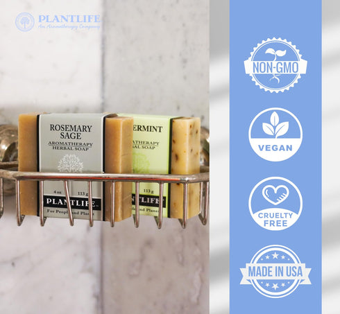 Plantlife Frankincense Myrrh 3-Pack Bar Soap - Moisturizing and Soothing, Hand Crafted with Plant-Based Ingredients