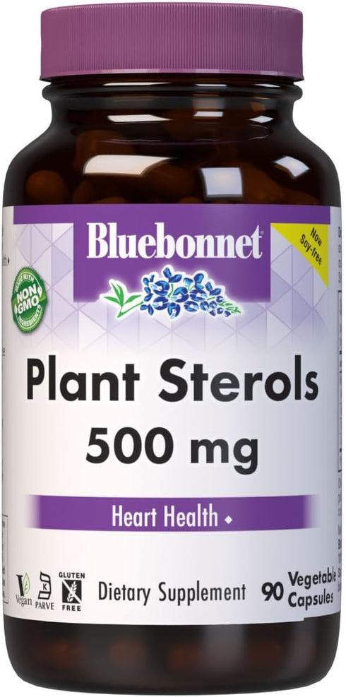 Bluebonnet Nutrition Plant Sterols 500mg, 90 Vegetable Capsules - Heart Health Supplement