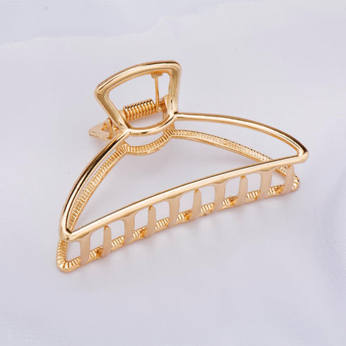 Mehayi 3 PCS Large Gold Metal Hair Claw Clips - Cute Alloy Big Hair Clamps for Thick Thin Hair, Fashion Accessories