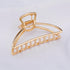 Mehayi 3 PCS Large Gold Metal Hair Claw Clips - Cute Alloy Big Hair Clamps for Thick Thin Hair, Fashion Accessories