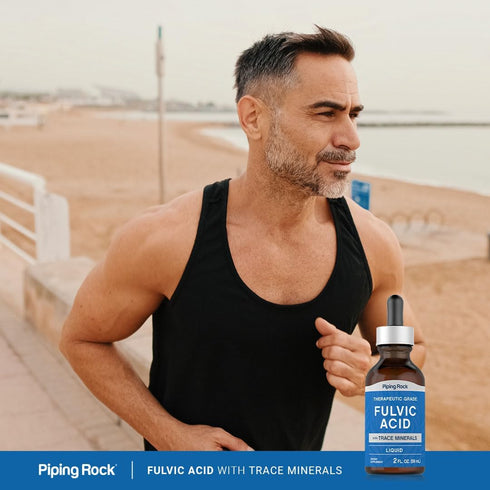 Piping Rock Liquid Fulvic Acid Drops | 2 fl oz | Vegetarian, Non-GMO & Gluten Free with Trace Minerals | Ionic