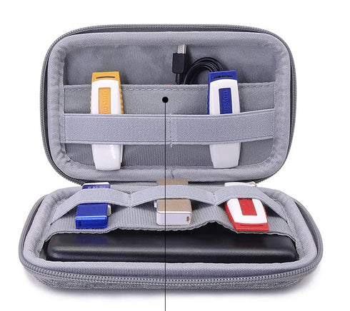Hard Shell Nylon Diabetic Supplies Case, Travel Kit for Glucose Testing Kit & Blood Sugar Monitor