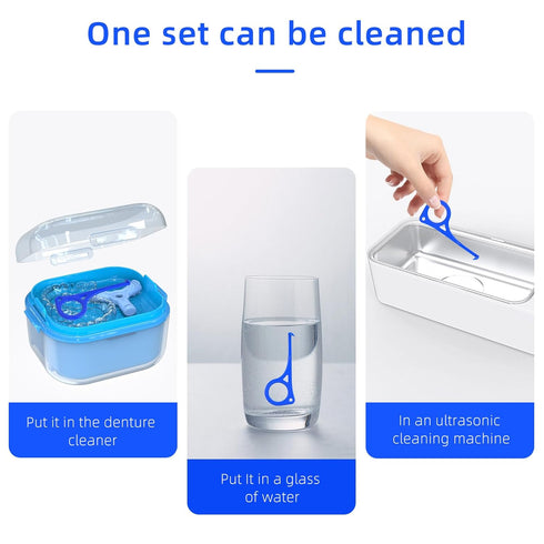 Aligner Removal Tool, 5 Invisible Braces Removal Tools for Dentures, Trays, Retainers, and Aligners (Dark Blue)
