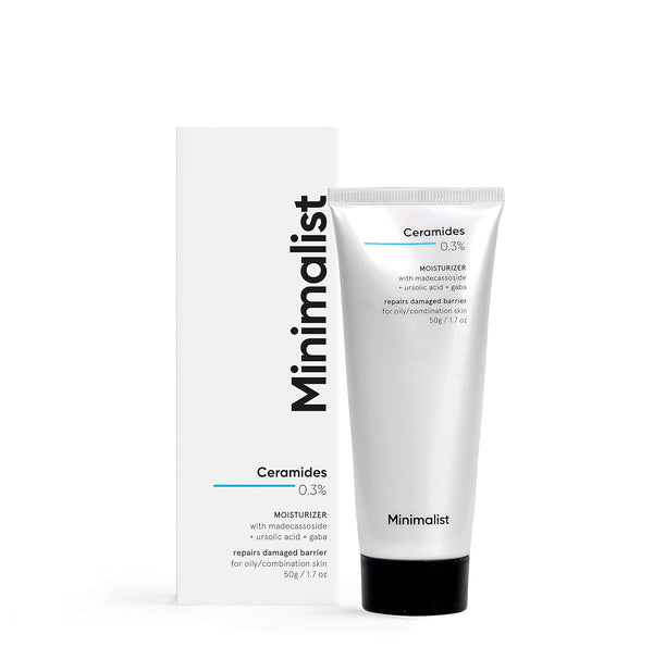 Minimalist 0.3% Ceramide Madecassoside Face Moisturizing Gel Cream for Oily to Combination Skin, 1.7 Oz