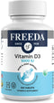 FREEDA Vitamin D3-5000 IU, Pure High Potency Kosher Supplement Tablets, 100 Count