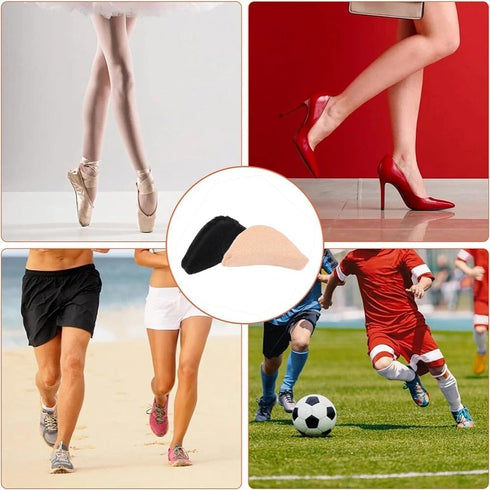 Sndperiexam 2 Pairs Soft Toe Inserts for Loose Shoe, Sponge Shoe Filler to Make Shoes Smaller, Big Toe Plug Foot Brace