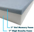 Foamma 2 16 18 Gel Memory Foam Wheelchair Seat Cushion Replacement for Coccyx, Orthopedic Back Support, x x Centipur-US