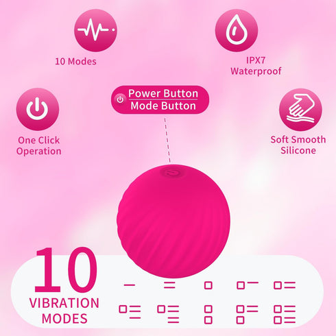 Kelemeida Handheld Portable Massage Electric Vibrating Waterproof Balls for Myofascial Release, Trigger Point Therapy