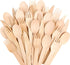 (500 Count) 100% Compostable Wooden Cutlery Set - 200 Wood Spoons, 200 Forks, 100 Knives, Eco-Friendly Disposable