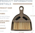 Small Broom and Dustpan Set, Mini Dustpan and Brush for Home, Camping, Pets, Dorm (2pcs)