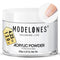 Modelones Clear Acrylic Powder, 4.23oz Large Capacity Professional Nail Powder for 3D French Nail Manicure
