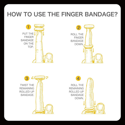 Pack 60 Dimora Finger Cots, of (Medium Size) Finger Protectors, Breathable Bandages for Wound Care, Stretchy Sleeves