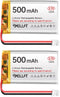 YELUFT 2pcs 3.7V 500mAh Lithium Polymer Battery 1S 1C 403048 Rechargeable Batteries with
