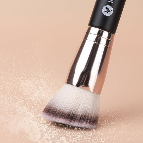 KINGMAS Foundation Makeup Brushes, 2Pcs Premium Double-Ended Brush for Buffing Liquid, Cream, Powder