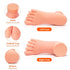 krofaue Practice Fake Foot Model, 1 Pair Flexible Soft Silicone Prosthetic Tool for Nail Tips Art Training