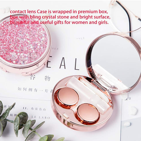 ofone Contact Lens Case - Bling Constellations Contact Cases Travel Kit with Remover Tool Tweezers Solution Bottle
