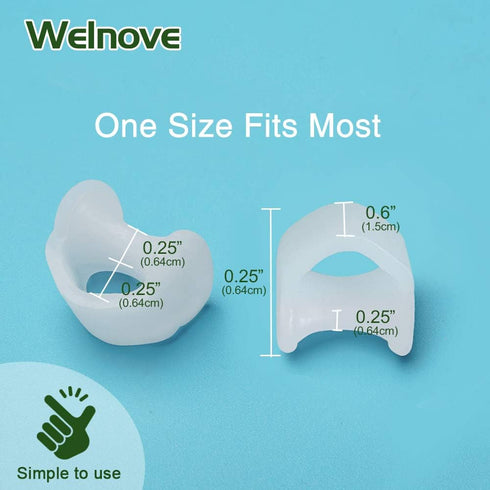 Welnove Gel Toe Separator, Pinky Toe Spacers for Preventing Rubbing (Pack of 12)