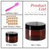 4oz Amber Plastic Jars with Lids, 24 Set of 4 oz Containers + 20g Sample Containers, Airtight for Lip Scrub, Body