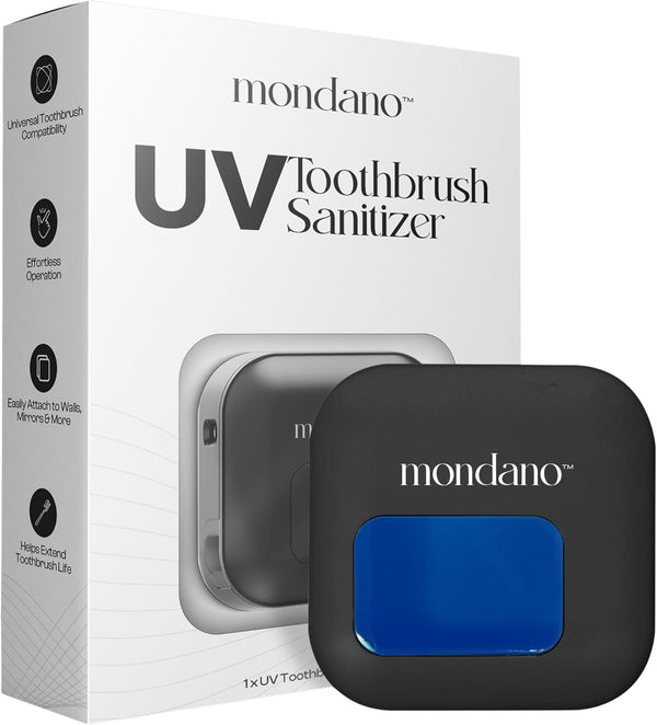 Mondano UV-C Toothbrush Sanitizer and Holder, Toothbrush Case for Manual/Electric Toothbrush - Rechargeable Travel