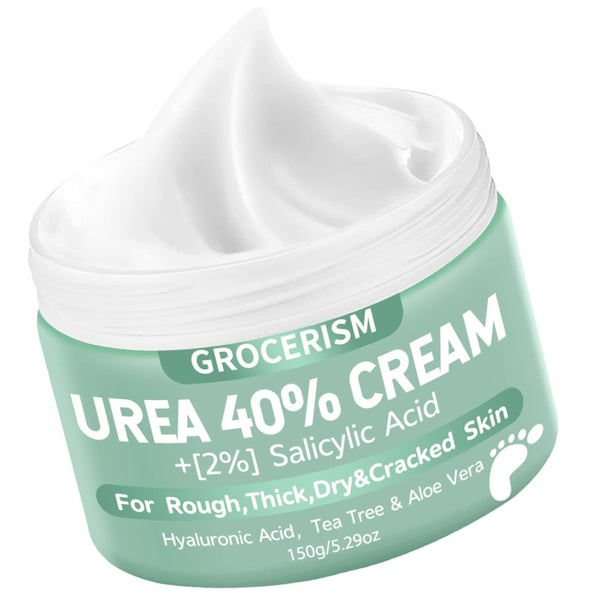 Urea Cream 40 Percent for Feet, Plus 2% Salicylic Acid, 5.29 oz, Maximum Strength Foot and Hand Cream