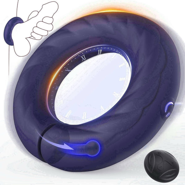 Pramtme Male Sex Toy Vibrating Cock Ring, Sex Toys for Men Automatic Adjustable