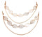 yueton 2pcs Fashion Ladies Hollow Out Leaves Gold Chain Alligator Clips, Hair Clips for Bride