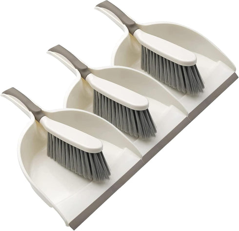 Small Dust Pan and Brush Broom Set, Dustpan with Brush, Daily Cleaning Tools for Family, 3 Pack