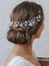 Unsutuo Flower Bride Wedding Headbands - Silver Crystal Bridal Hair Vine for Women & Girls