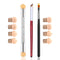 WOKOTO 3 Pcs Nail Ombre Brushes Set with 8 Additional Nail Sponges for Acrylic Application Gradient Gel