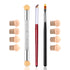 WOKOTO 3 Pcs Nail Ombre Brushes Set with 8 Additional Nail Sponges for Acrylic Application Gradient Gel