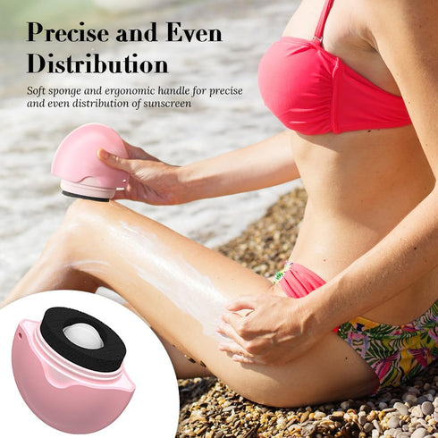 Sunscreen Applicator, Portable Refillable Applicator Roll on Sponge Suncream & Lotion Applicator for Women, Adult, Kid