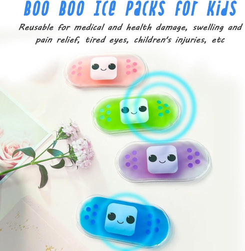 Kids Ice Pack, Reusable Hot or Cold Gel Cooling Pad for Injuries, Medical Health, Swelling and Pain Relief, Tired Eyes,