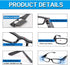 Reading Glasses with Bright LED Lights, Lighted Magnifier Nighttime Reader, 5PCS (Black, +200)