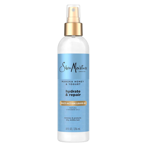 SheaMoisture Multi-Action Leave-In Conditioner for Damaged Hair, Manuka Honey and Yogurt, Sulfate Free, 8 oz