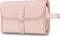 Fintie Pink Portable Toiletry Bag, Large Water Resistant Hanging Makeup Organizer for Women and Girls