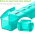 BUG HULL Weekly Pill Organizer - Large 2 Packs, Extra Large Travel Pill Organizers, 7 Day Pill Box (Blue+Green)