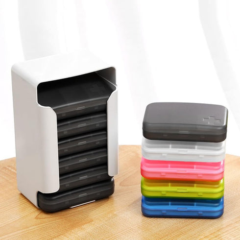 Set Travel-Friendly Pill Organizer for Daily Medicine Storage