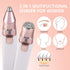 Rechargeable Facial Eyebrow Hair Remover for Women, 2 in 1 Electric Trimmer and Shaver with Light