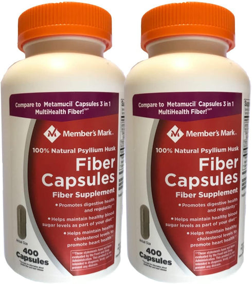 Member's Mark Fiber Capsules 2-Pack, 400 Count for Liquids, Toothpaste, and More