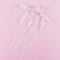 Lace Hair Bow with Long Tail Coquette Bows - Elegant White Ribbon Hair Accessory for Women (A Pair)