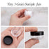 ZEJIA 3 Gram Sample Containers with Lids, 50 Count Tiny Jars for Lip Balms, Lotion, Black Lids