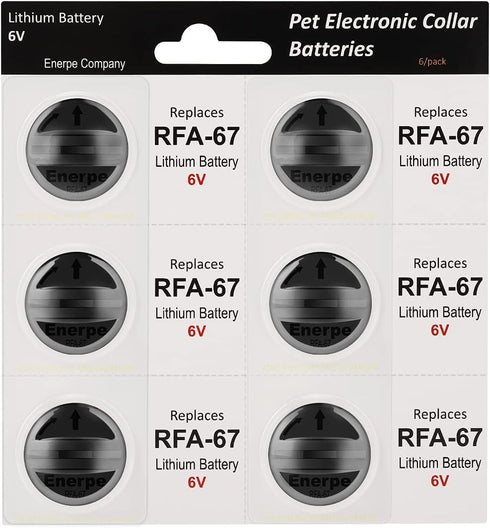 RFA-67 RFA-67D-11 6V Replacement Battery, Long-Lasting & High Capacity, Compatible with PetSafe Collars, Pack of 6