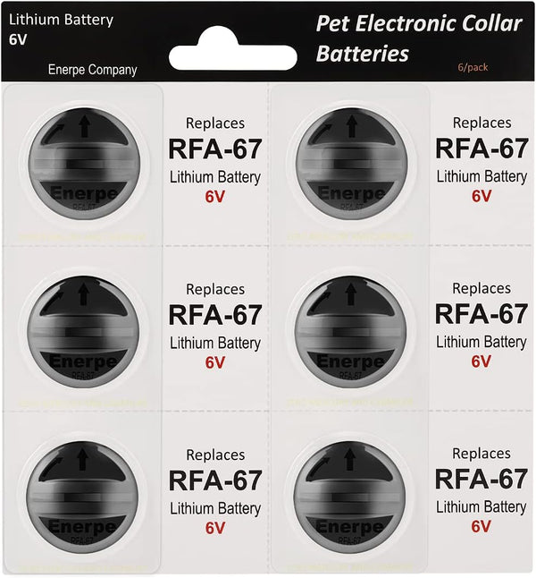 RFA-67 RFA-67D-11 6V Replacement Battery, Long-Lasting & High Capacity, Compatible with PetSafe Collars, Pack of 6