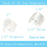Pack of 12 Gel Toe Separator, 1/4" Thick Big Toe Spacers, Single Loop Corrector and Spacer for Bunions (Clear)