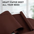 Flyhill Chocolate Brown Recyclable Kraft Paper Roll-17in x 32.8Ft-46.8sqft-Reversible Gift Wrap Roll for Covering Books,Painting,Packing,Floor Covering,Kids Doodling,Bouquet Flower,Wedding